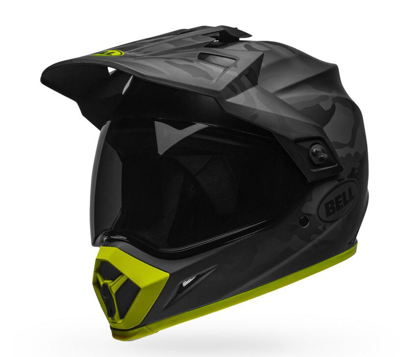 Casco Moto Calle Bell Mx-9 Adventure Plateado/Amarillo
