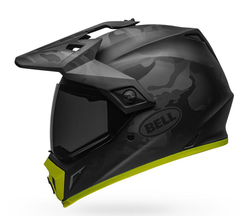Casco Moto Calle Bell Mx-9 Adventure Plateado/Amarillo