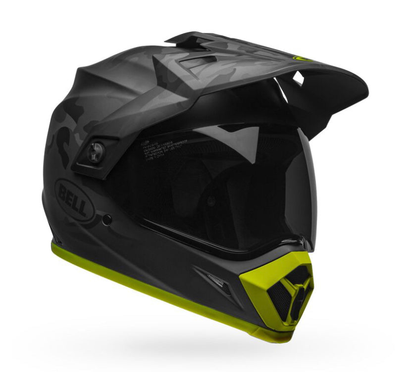 Casco Moto Calle Bell Mx-9 Adventure Plateado/Amarillo