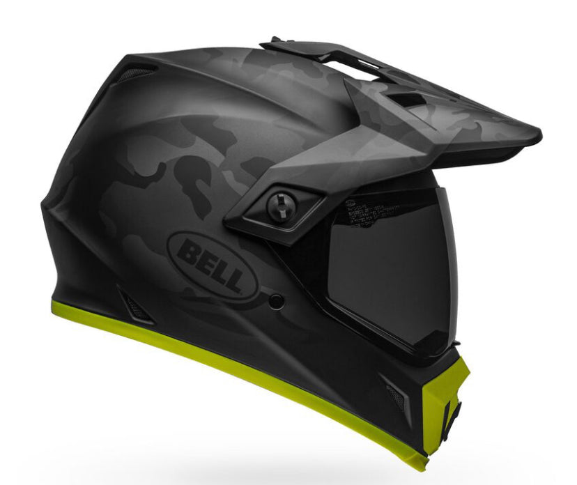 Casco Moto Calle Bell Mx-9 Adventure Plateado/Amarillo
