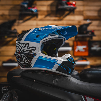 Casco Troy Lee SE4 Polyacrylite; Blue Quattro