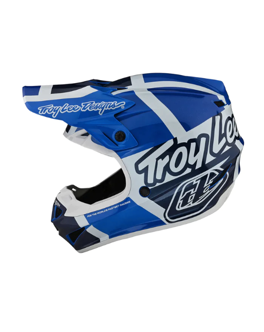 Casco Troy Lee SE4 Polyacrylite; Quattro Blue