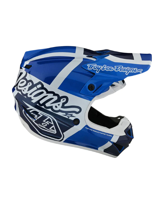 Casco Troy Lee SE4 Polyacrylite; Quattro Blue