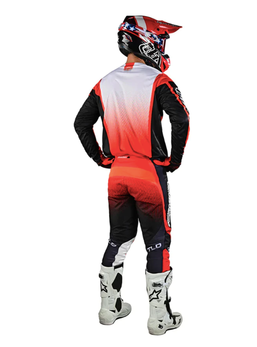 Troy Lee Designs Pantalones de Moto Gp Icon Negro/Naranjo