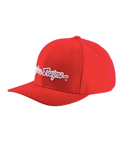 Troy Lee Designs Jockey Snapback Signature Rojo/Blanco