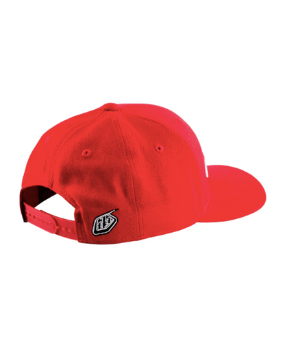 Troy Lee Designs Jockey Snapback Signature Rojo/Blanco