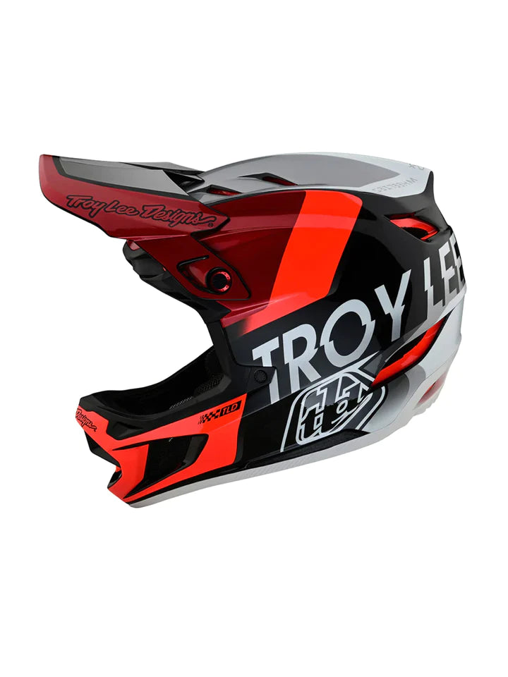 Caso Troy Lee D4 Composite Qualifier Silver/Red